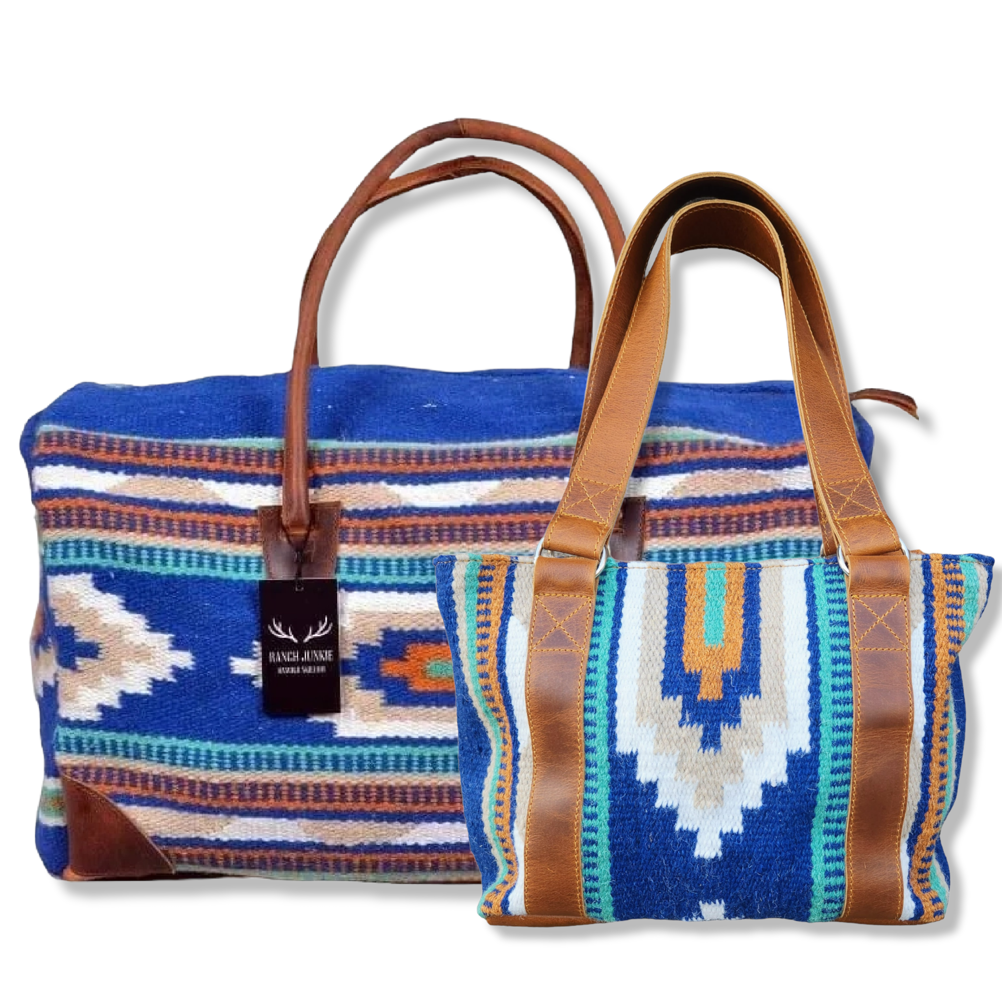 Bundle Deal- Dakota Wool Southwestern Boho Aztec Large Weekender Duffel Bag +Dakota Handwoven Wool Tote Purse Luggage & BagsRanch Junkie